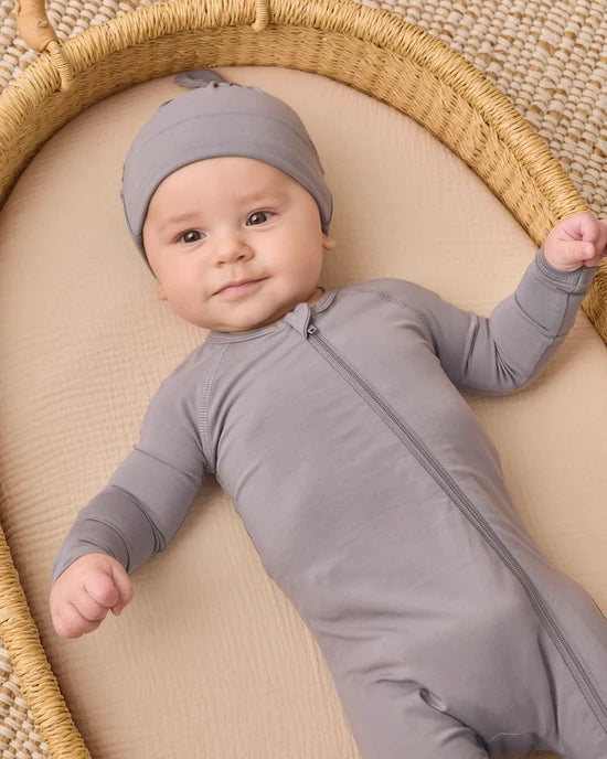 Quincy Mae - Bamboo Zip Footie || Slate