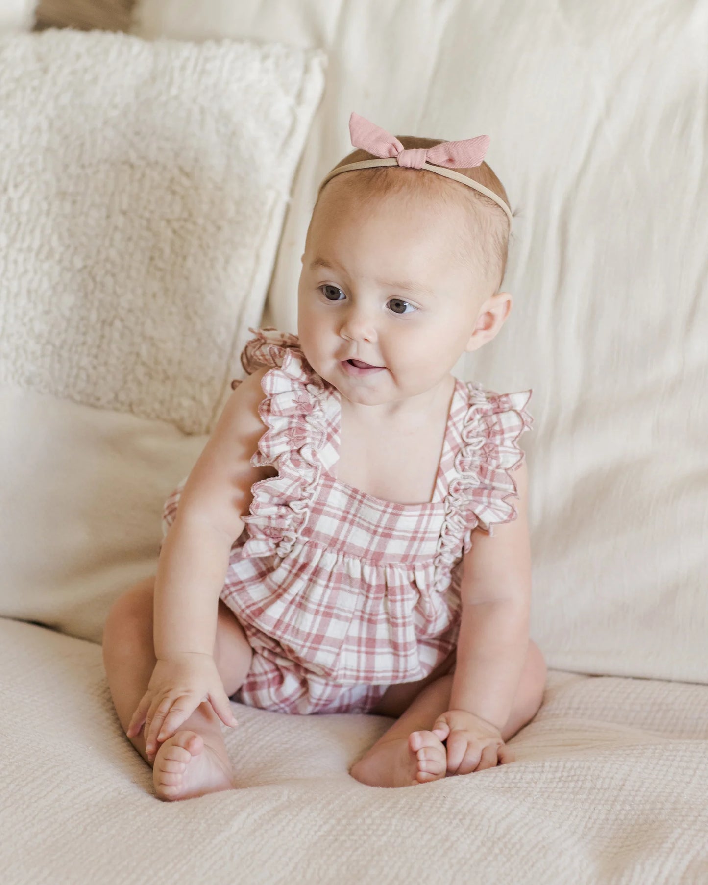 Quincy Mae - MAYA ROMPER || PINK PLAID