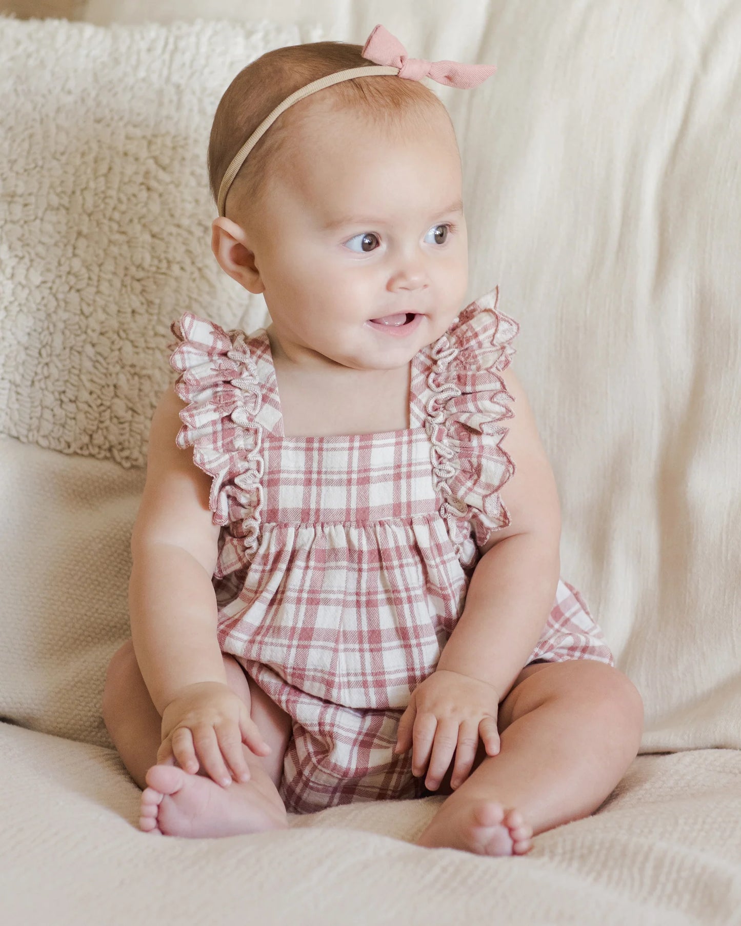 Quincy Mae - MAYA ROMPER || PINK PLAID