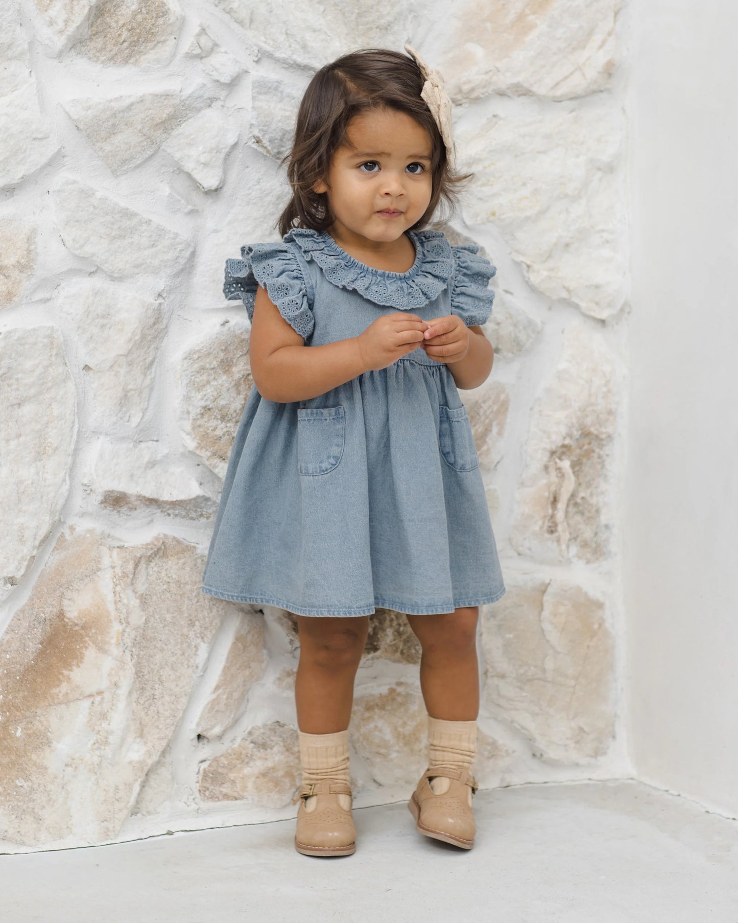 Quincy Mae - Sophie Dress || Lightweight Denim