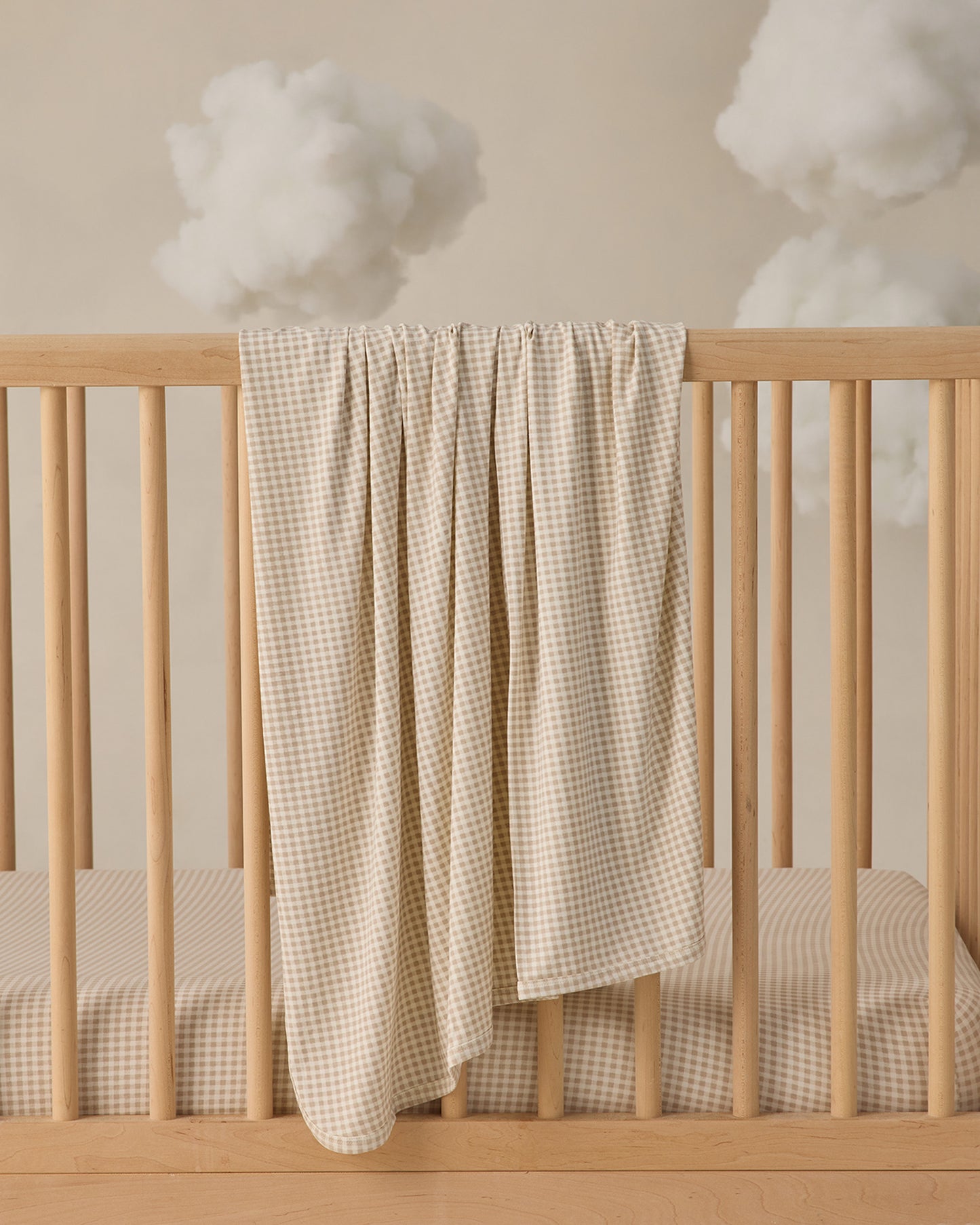 Quincy Mae - Bamboo Swaddle || Oat Gingham
