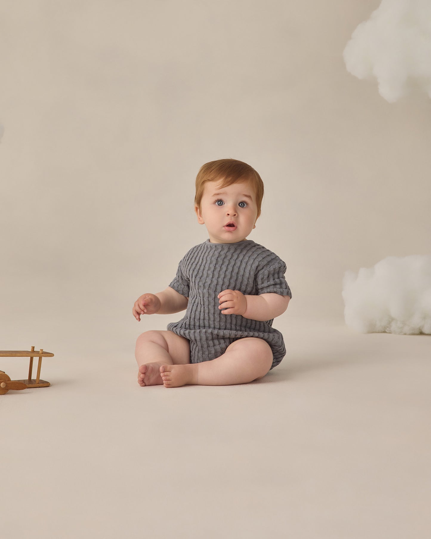 Quincy Mae - Relaxed Bubble Romper || Ocean