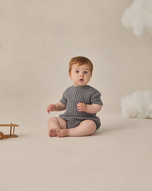 Quincy Mae - Relaxed Bubble Romper || Ocean