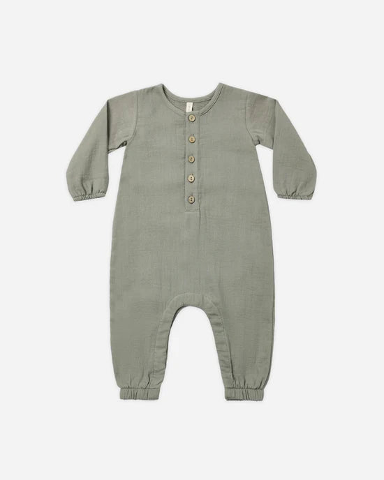 Quincy Mae - Woven Jumpsuit || Spruce