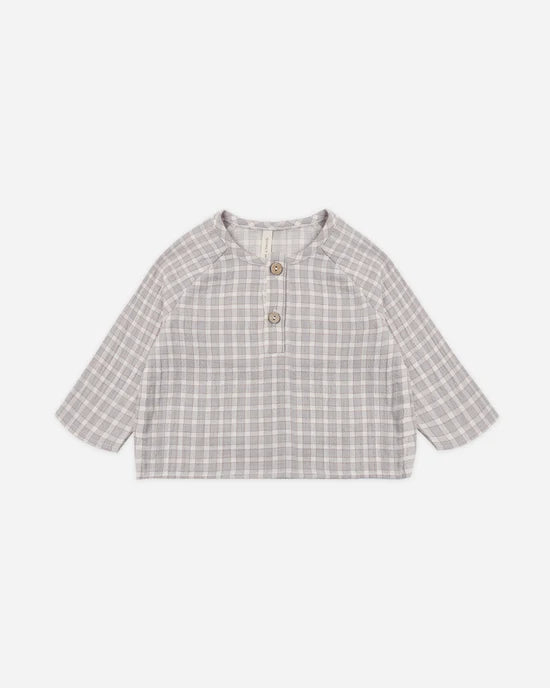 Quincy Mae - Zion Shirt || Blue Gingham