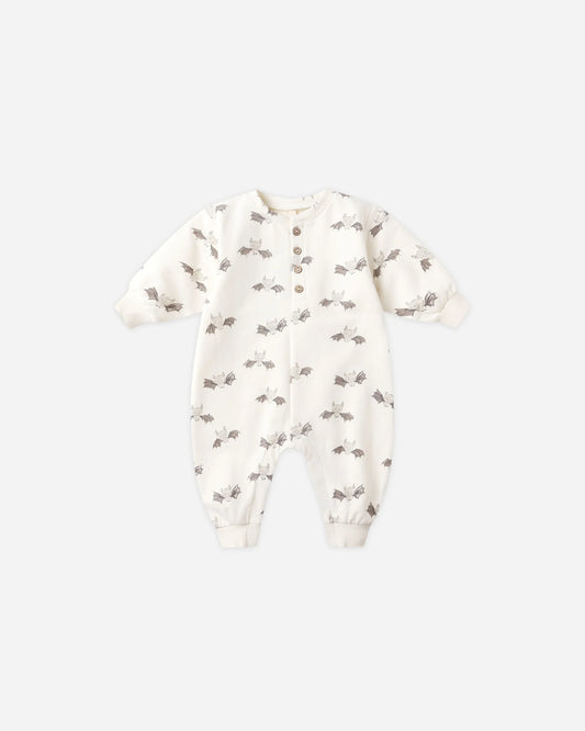 Quincy Mae - Relaxed Fleece Jumpsuit || Bats