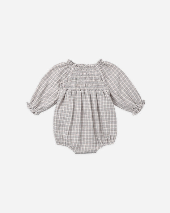 Quincy Mae - Eden Romper || Blue Gingham