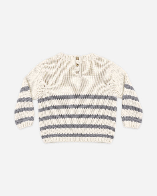 Quincy Mae - Rex Sweater || Slate Stripe