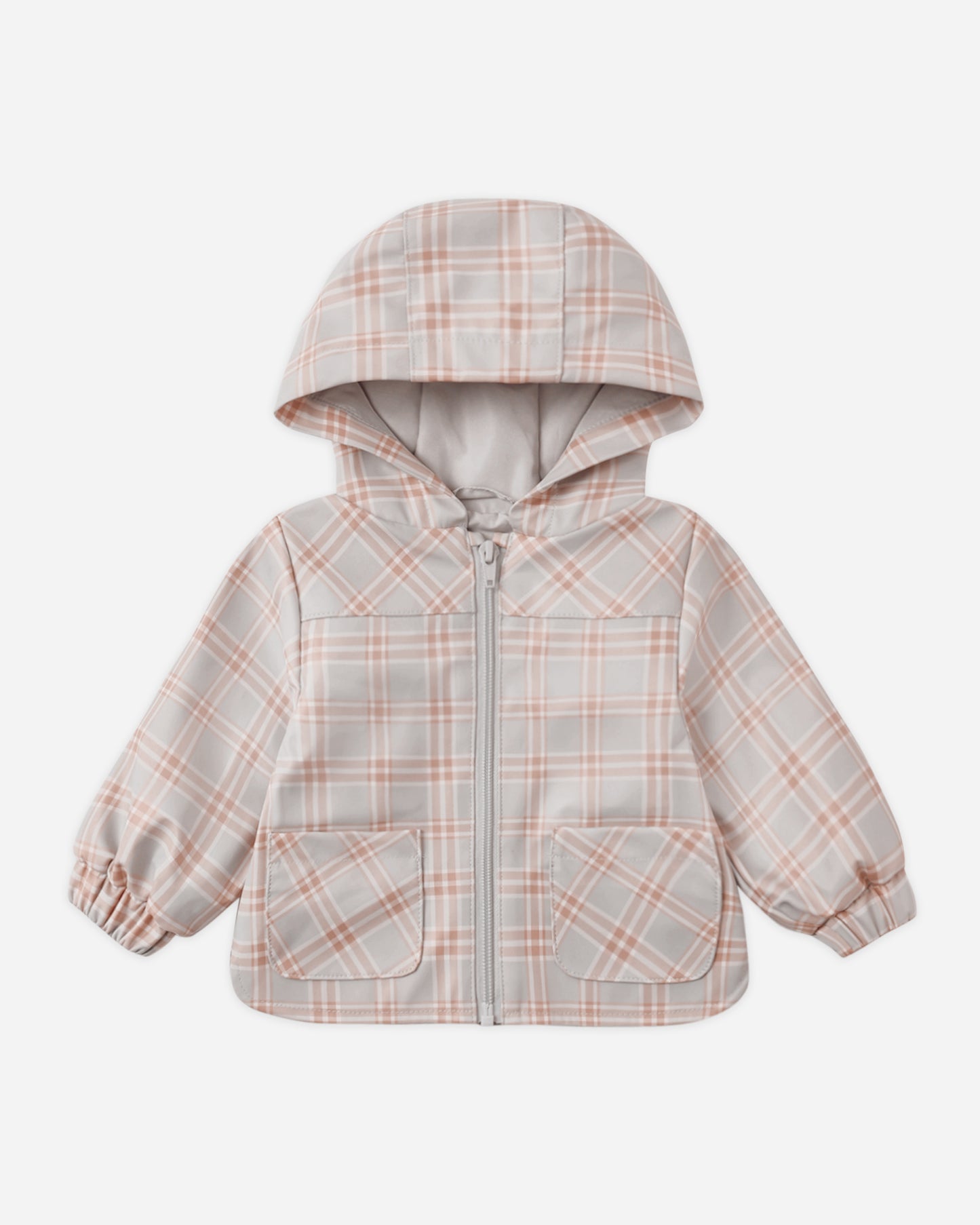 Quincy Mae - Rain Coat || Blue Plaid