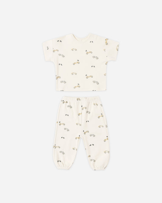 Quincy Mae - Jersey Tee + Pant Set || Race Car