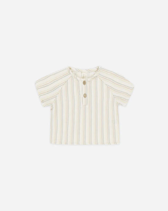 Quincy Mae - Short Sleeve Zion Shirt || Summer Stripe