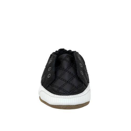 Robeez Shoes -Stylish Steve Quilted Black Leather Shoes