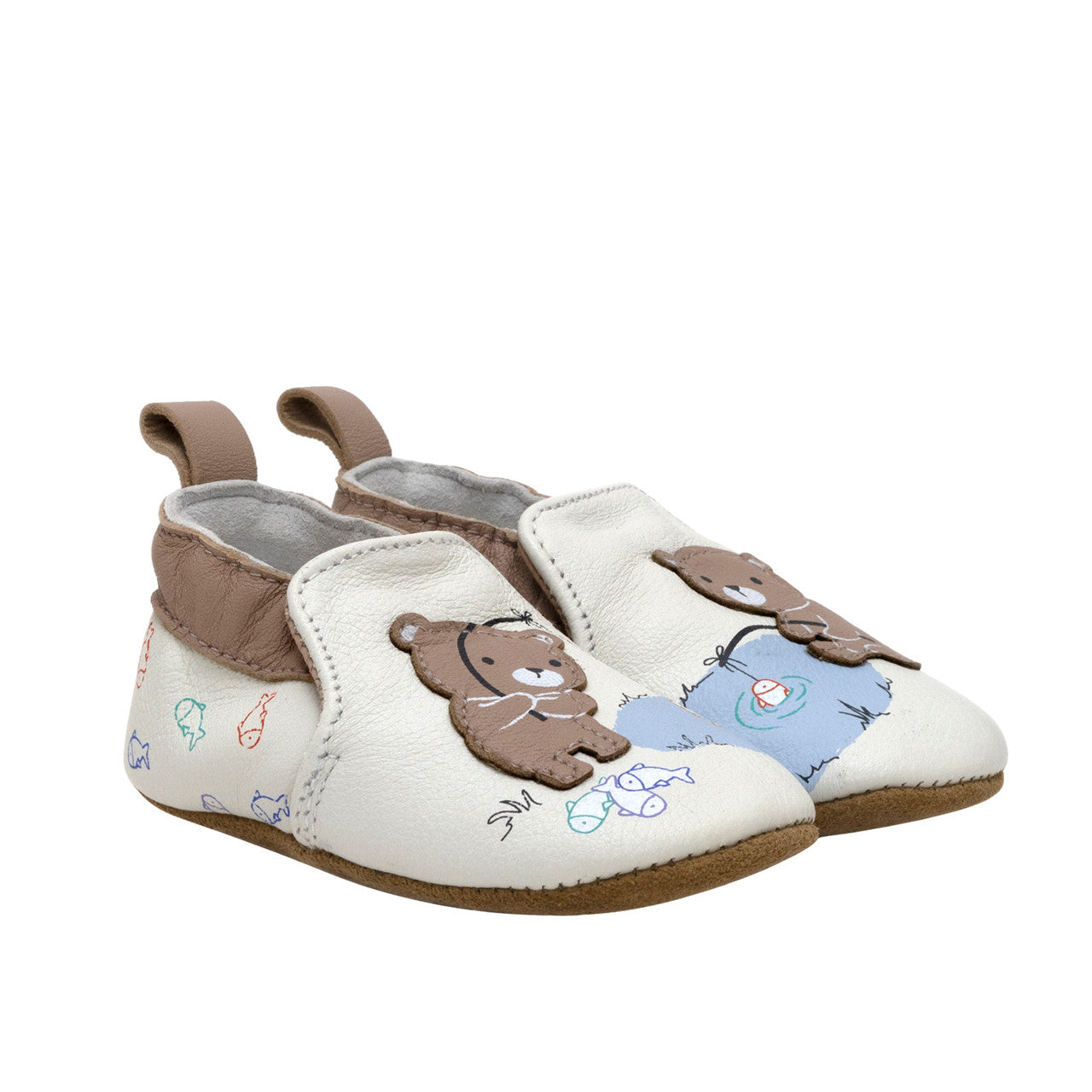 Robeez Shoes - Great Catch Soft Soles in Ivory