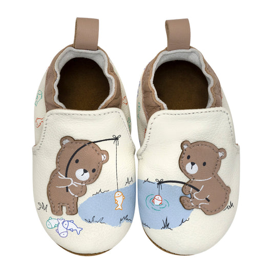 Robeez Shoes - Great Catch Soft Soles in Ivory