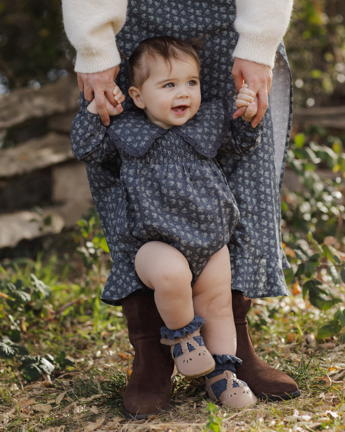 Rylee + Cru - Fern Romper || Heart Ditsy