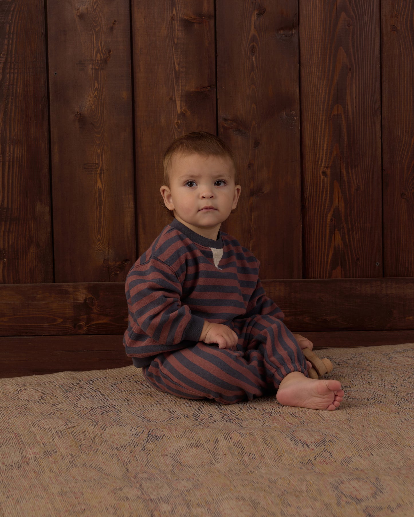 Rylee + Cru - Oversized Crew || Mulberry Stripe