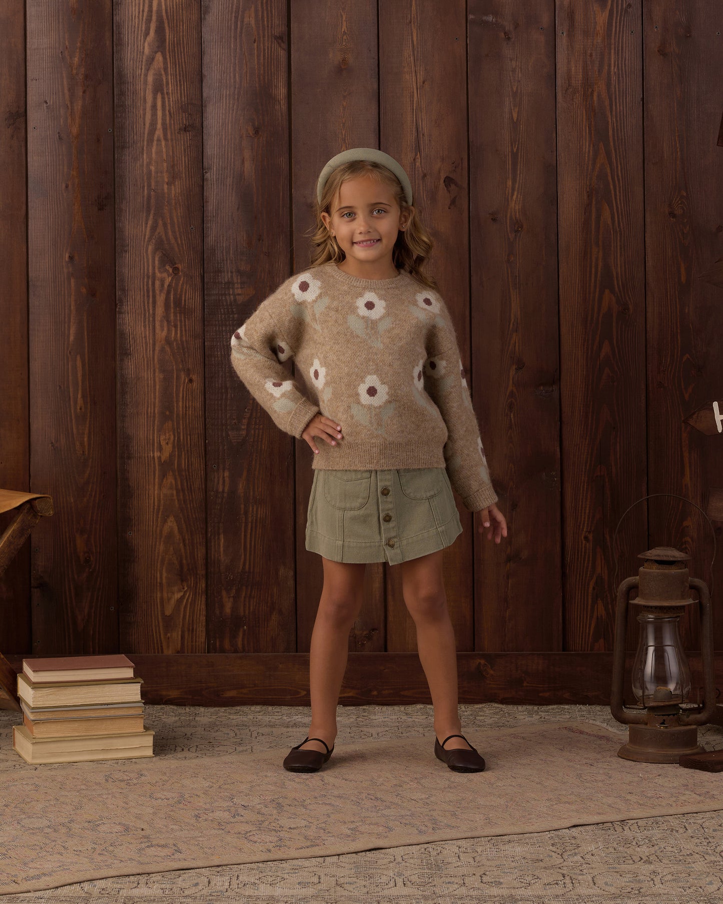 Rylee + Cru || Aspen Sweater Fawn Flower