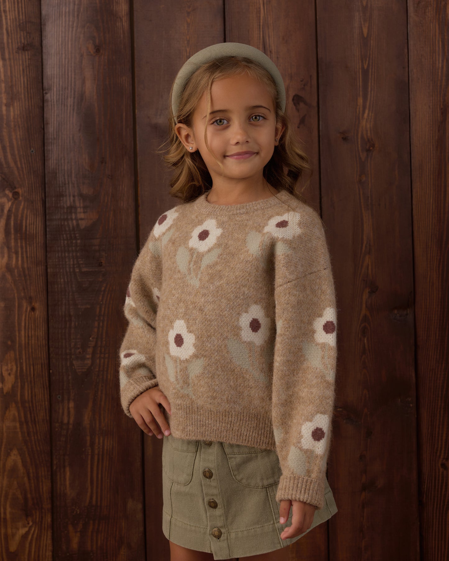 Rylee + Cru || Aspen Sweater Fawn Flower