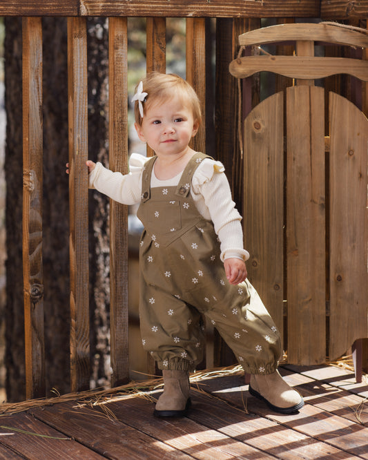 Rylee + Cru - Vintage Overall || Embroidered Daisies