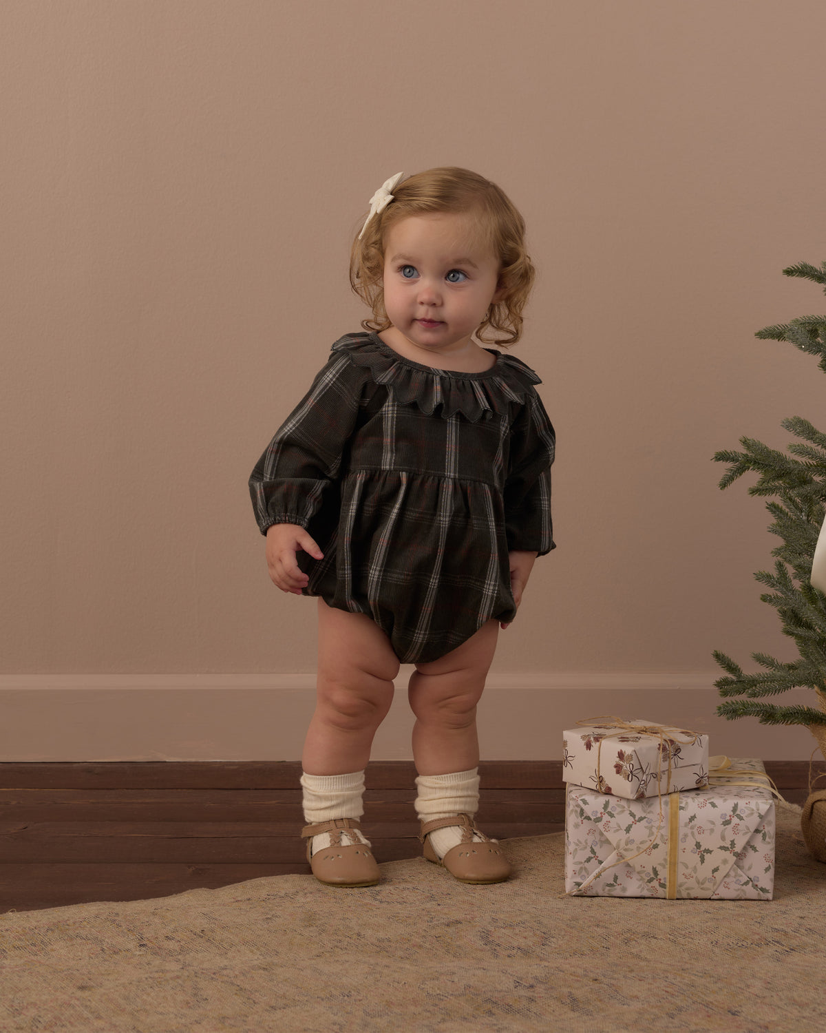 Rylee + Cru - Freya Romper || Holiday Plaid