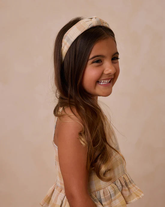 Rylee + Cru - Knotted Headband || Pastel Plaid