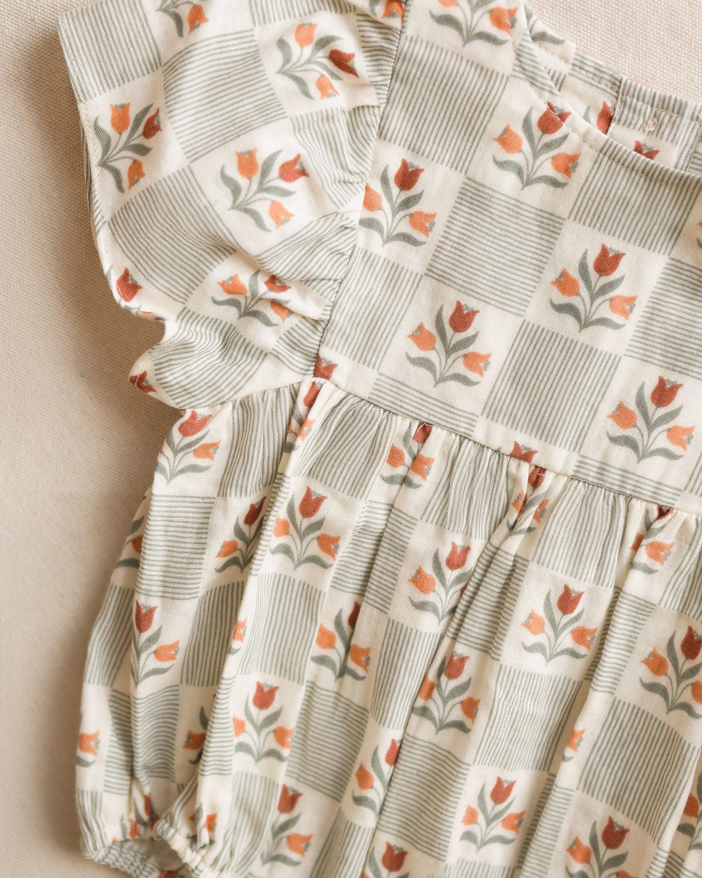 Rylee + Cru - Kalea Romper || Garden Grid
