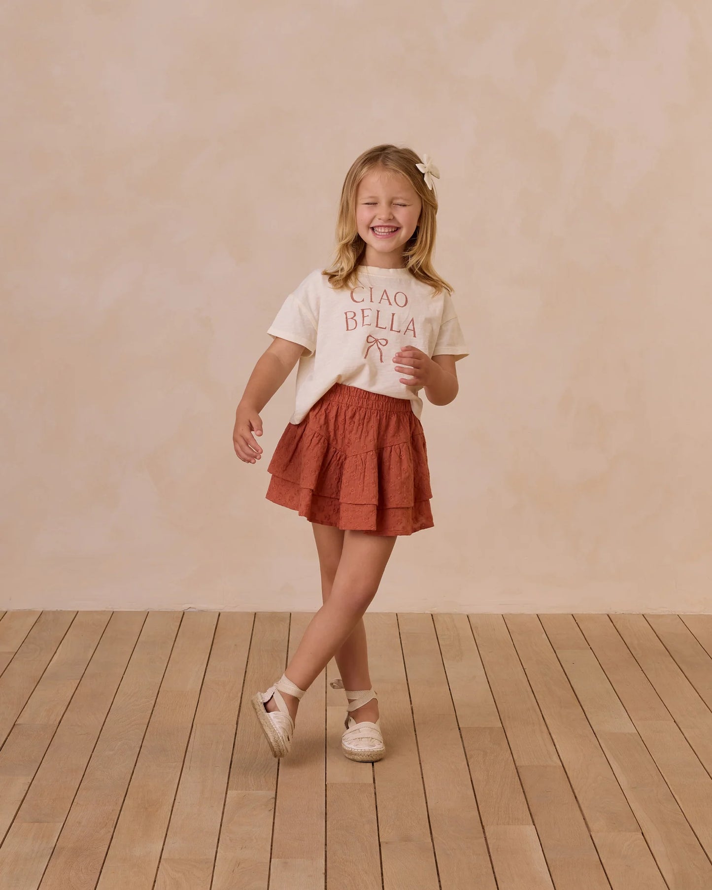 Rylee + Cru - Tiered Mini Skirt || Poppy