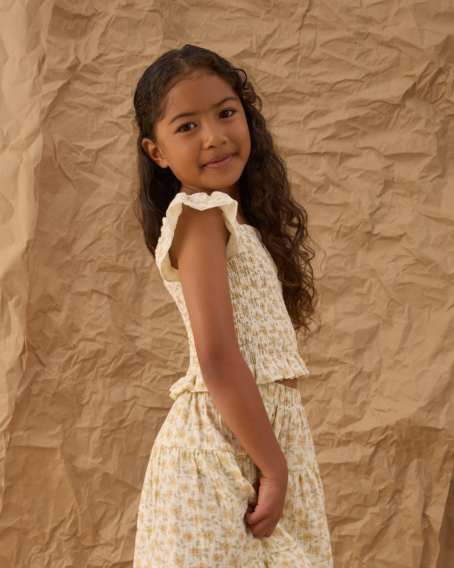 Rylee + Cru - Zayla Top || Yellow Floral