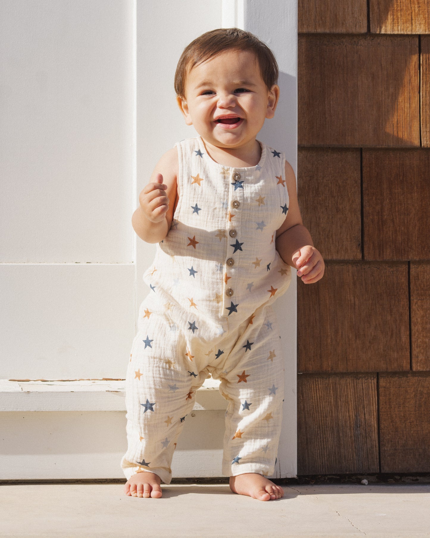 Rylee + Cru - Button Jumpsuit || Stars