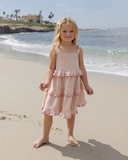 Rylee + Cru - Ruffled Swing Dress || Petal Gingham