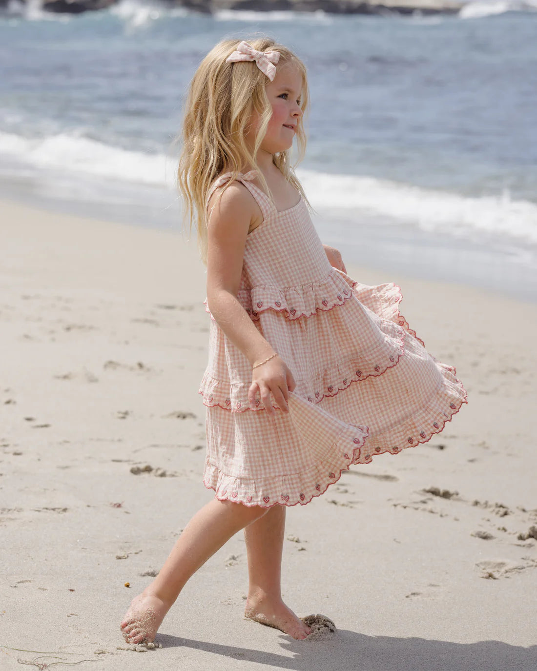 Rylee + Cru - Ruffled Swing Dress || Petal Gingham