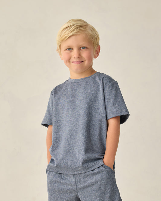 Rylee + Cru - Cove Essential Tee || Heathered Marine