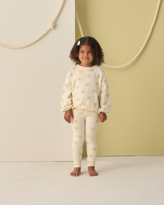 Rylee + Cru - Spongey Knit Set || Yellow Daisy