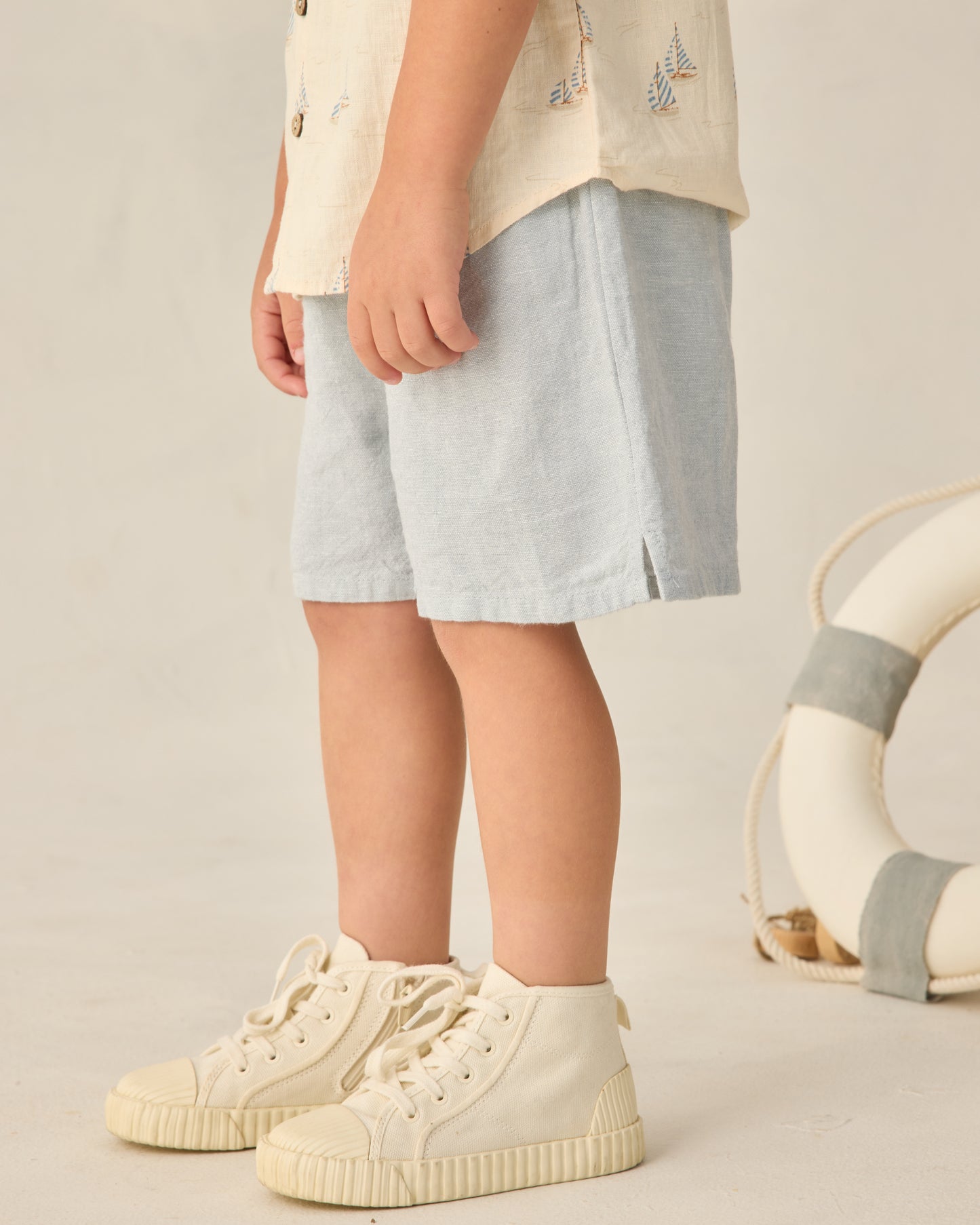 Rylee + Cru - Perry Short || Heathered Light Blue