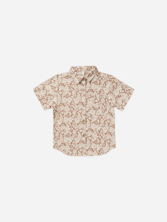 Rylee + Cru - Collared Short Sleeve Shirt || Plumeria