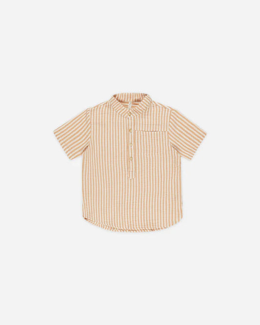 Rylee + Cru - Mason Shirt || Grapefruit Stripe