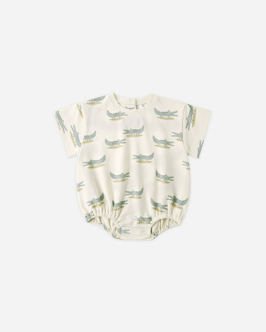 Rylee + Cru - Relaxed Bubble Romper || Alligators