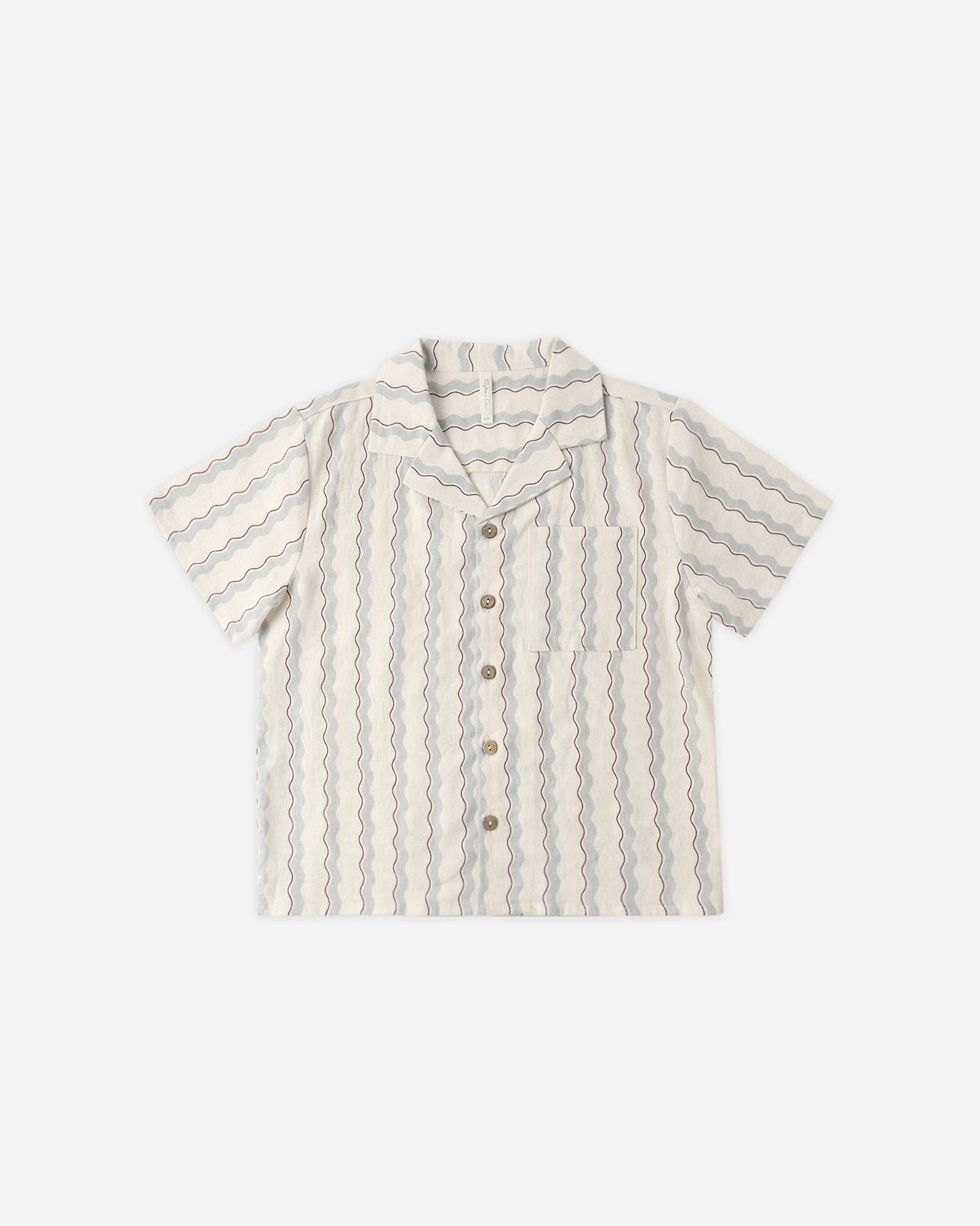 Rylee + Cru - Lapel Collar Shirt || Wave Stripe