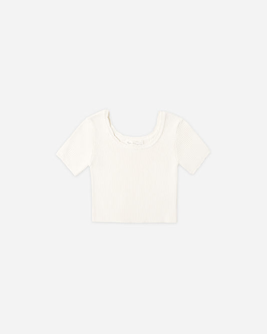 Rylee + Cru - Scallop Tee || Natural