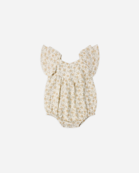 Rylee + Cru - Roxy Romper || Yellow Floral