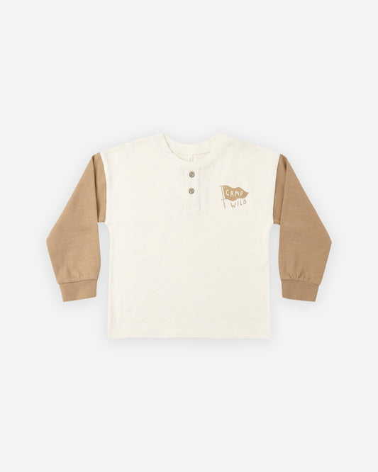 Rylee + Cru - Relaxed Long Sleeve Henley || Camp Wild