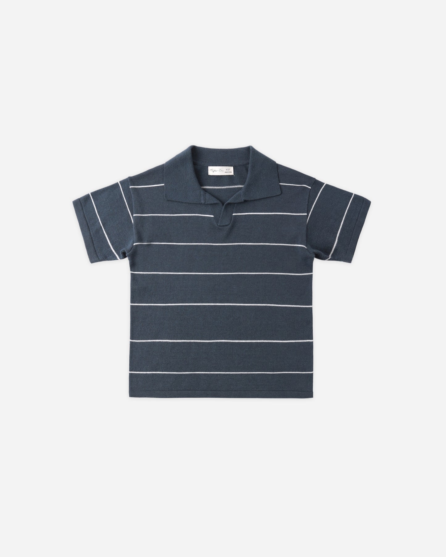 Rylee + Cru - Chandler Knit Polo || Navy Stripe