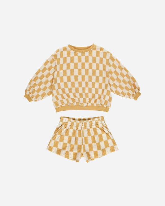 Rylee + Cru - Summer Terry Set || Marigold Check