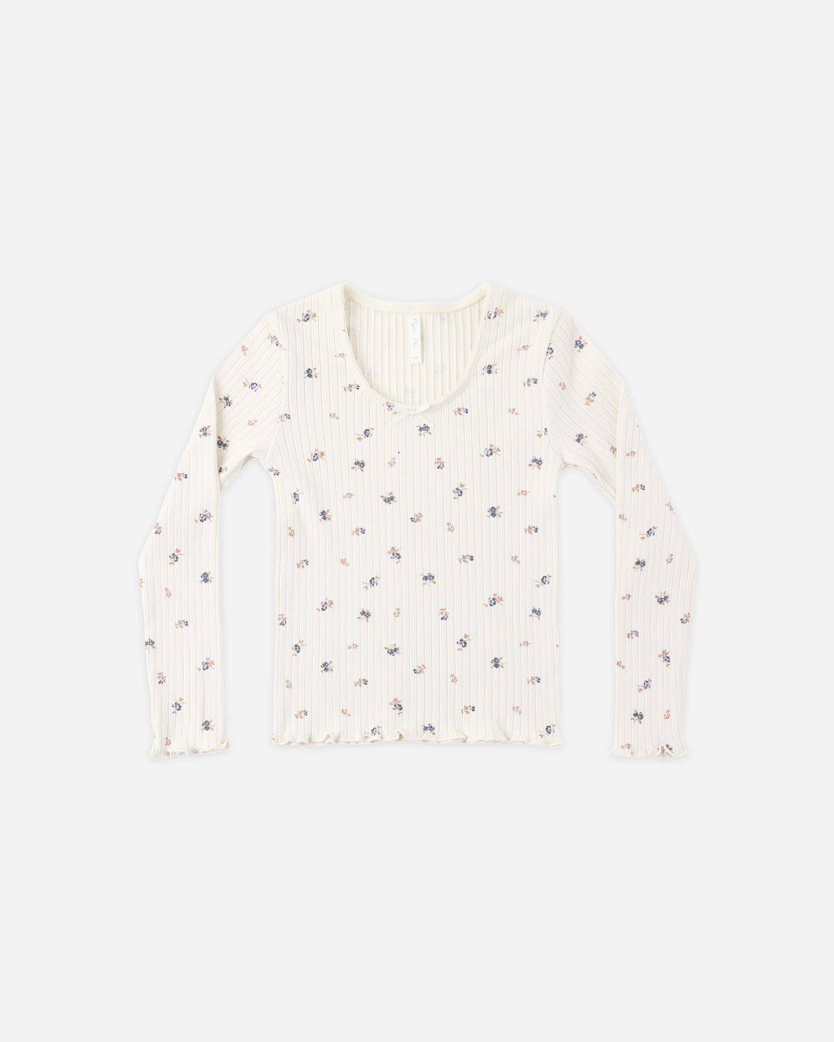 Rylee + Cru - Ribbed Long Sleeve || Natural Ditsy