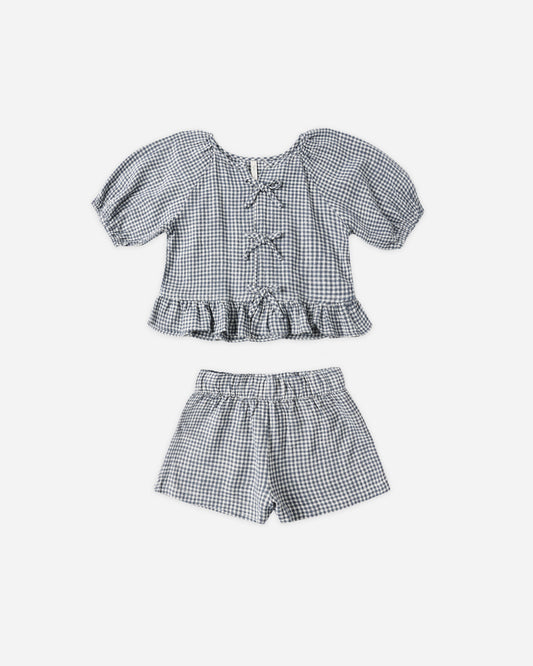 Rylee + Cru - Juniper Set || Marine Gingham