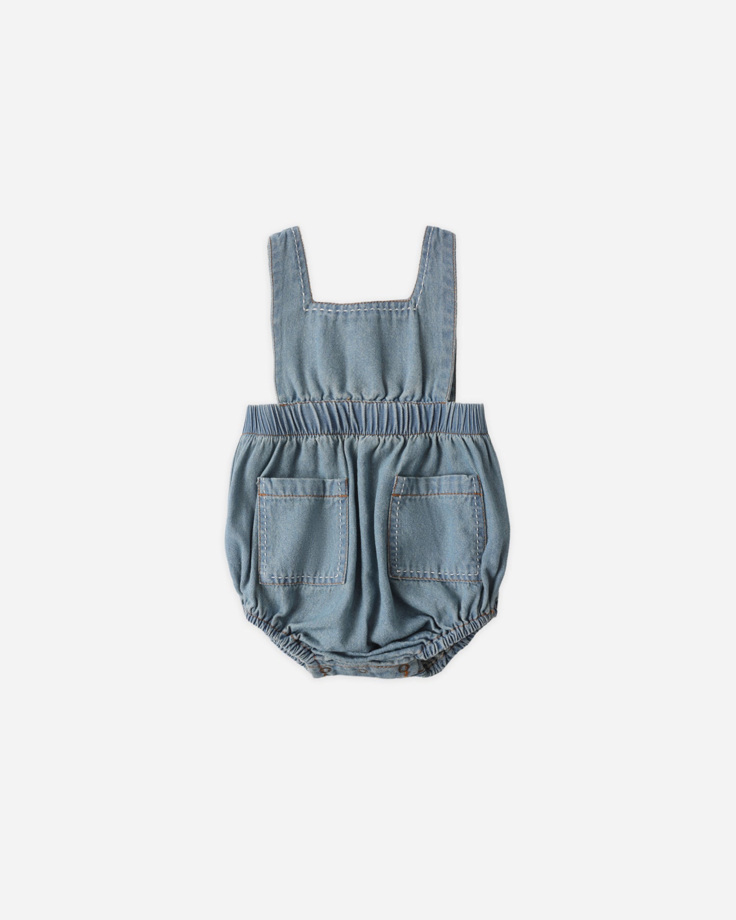 Rylee + Cru - Denim Romper || Washed Blue