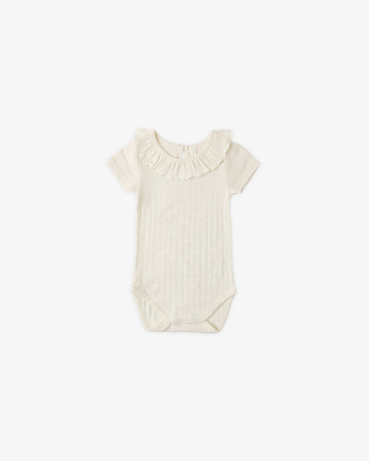 Rylee + Cru - Ruffle Collar Bodysuit || Ivory