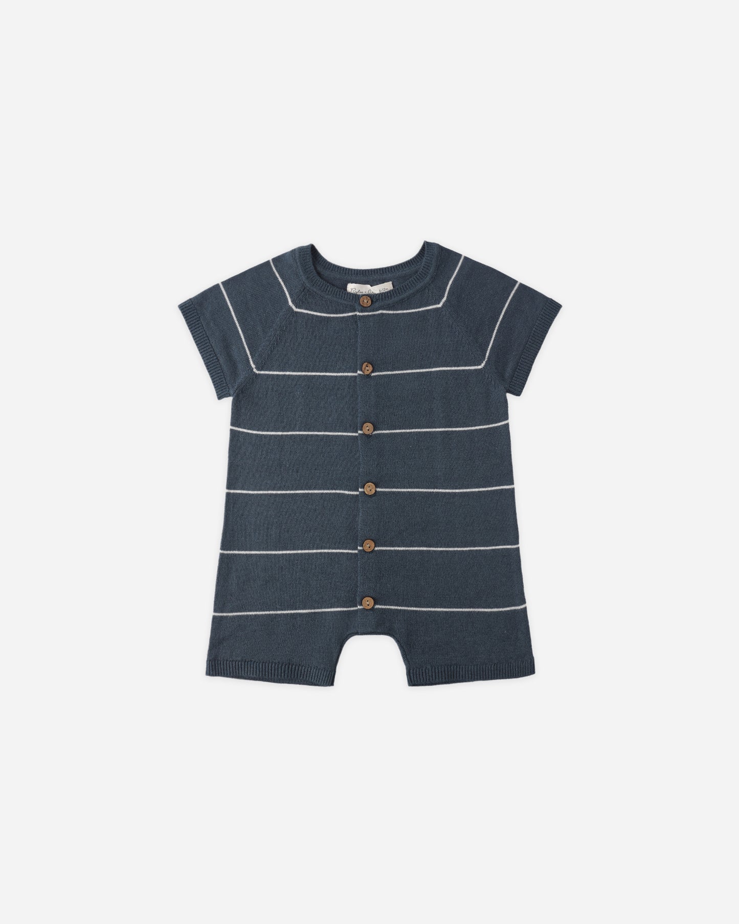 Rylee + Cru - Liam Knit Romper || Navy Stripe