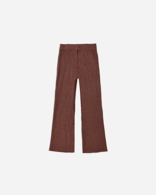 Rylee + Cru - Flare Rib Knit Pant || Mulberry