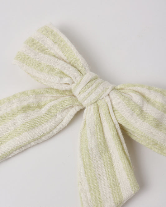 Rylee + Cru - Bow || Citron Ivory Stripe